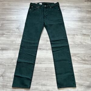 Levi's Premium 501 Original Fit Men's Green Button Fly Jeans Size W30 L34